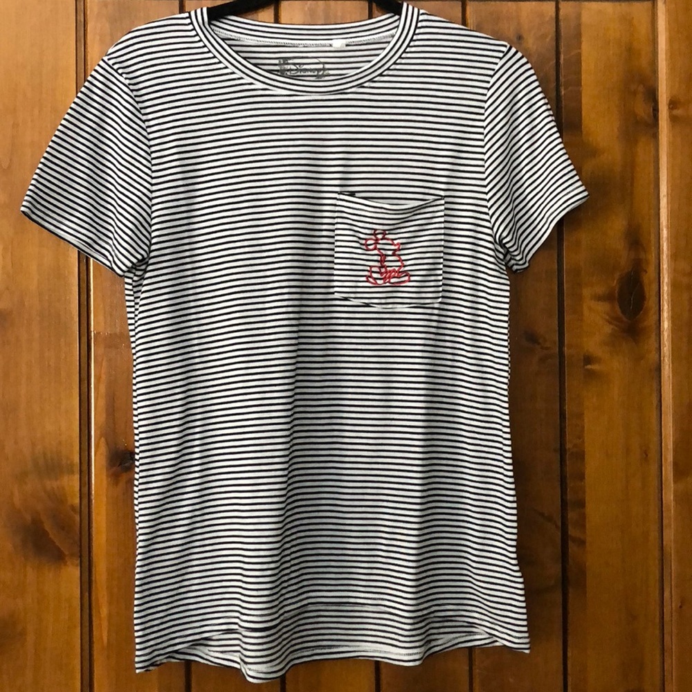 Striped Disney Mickey Mouse T-Shirt